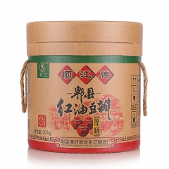 顺江纯手工郫县豆瓣 香辣圆纸桶装10KG红油豆瓣酱 厂家直销...