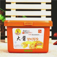 【正宗 吴文善 户户 韩国大酱500g】韩式大酱汤专用黄豆酱...