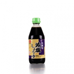 日本酱油原装进口宫岛减盐酿造酱油360ml非转基因零无添加调...