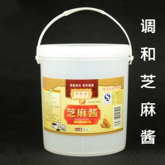 5L桶装芝麻酱 5L李秋发芝麻酱批发 西安厂家桶装芝麻酱 火...