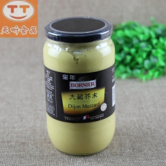 法国原装进口 宝年大藏芥末/热狗酱/黄芥末酱 850g*6瓶...