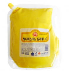 韩国进口不倒翁蜂蜜芥末酱 千岛沙拉酱韩式炸鸡蘸酱2kg×6袋...