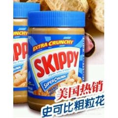 美国原装进口 四季宝粗粒花生酱 SKIPPY 462g克*1...
