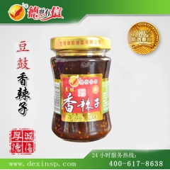 一件代发正宗豆豉香辣子 230g瓶装德信红油调料辣椒油