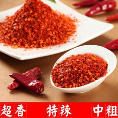纯手工朝天中粗辣椒粉辣椒面超香非特辣辣椒油
