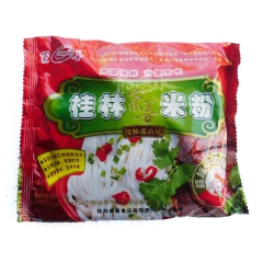 供应袋装方便即食米粉 桂林特产崇善蒜辣牛肉味桂林米粉传统小吃