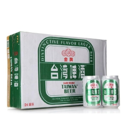 台湾金牌啤酒 330ml*24易拉罐台啤 5度黄啤 台湾原装...