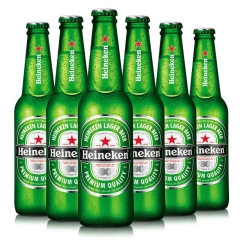 荷兰 喜力Heineken进口啤酒 玻璃瓶装250ml*12...