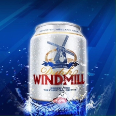 荷兰风车啤酒 330ml罐装啤酒 啤酒批发代理 进口大麦啤酒