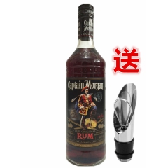 英国原装进口Captain Morgan摩根船长黑朗姆酒 洋...
