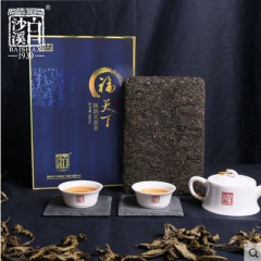 【一件代发】湖南黑茶安化 白沙溪福天下蓝印茯茶800g 金花...