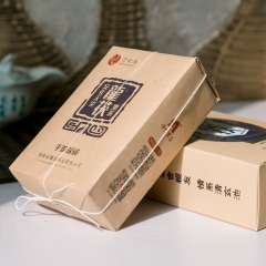 湖南安化的黑茶金花茯砖一级金花茯砖茶400g手筑茯砖原叶茯砖...