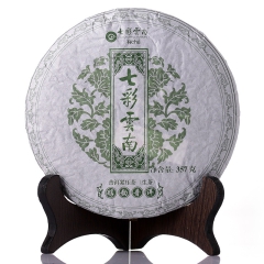 七彩云南普洱茶有cha有茶普洱紧压茶生茶 醇韵普洱357g七...