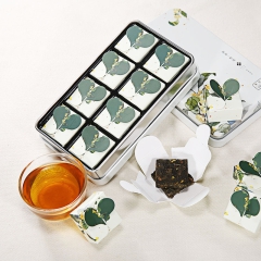 茶叶花草茶礼盒 广西桂花安化黑茶匹配紧压茶 山生喝彩铁盒装
