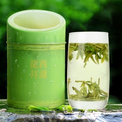 绿茶 龙井 2016西湖龙井防竹罐装 茶农直销雨前茶叶批发 ...