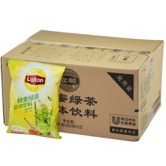 夏季冷饮立顿蜂蜜绿茶 固体饮料速溶蜂蜜绿茶粉500g克整箱装