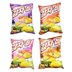 马来西亚贝鲁斯薯片原味 番茄 辛辣 烧烤55g马铃薯片膨化食...
