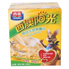 西麦西澳阳光牛奶燕麦片28gX6袋 盒装原味 即食冲调营养饮...