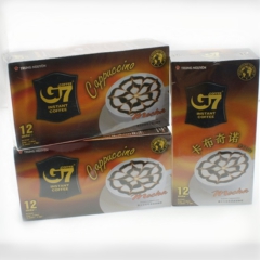 批发进口越南中原G7摩卡卡布奇诺216g12条*18克速溶咖...