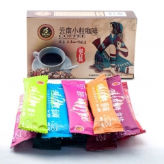 捷品 盒装160g云南小粒速溶三合一咖啡 特产 小吃零食品批...