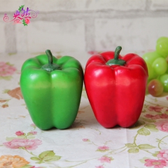 厂家批发仿真菜椒甜椒 红青辣椒模型 假蔬菜家装工艺饰品摄影道...