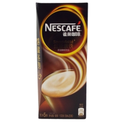 Nescafe雀巢咖啡 雀巢丝滑拿铁咖啡盒装5条100g 可...