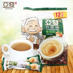 马来西亚进口白咖啡 亚发 榛果味 三合一速溶咖啡粉 12条装...