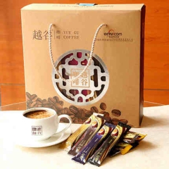 越谷云南小粒咖啡 三合一速溶咖啡礼盒装270g*6盒组合速溶...