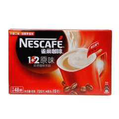 雀巢咖啡1+2原味 48条*15g 720g速溶即溶咖啡粉饮...