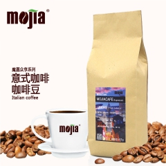 mojia 新鲜香浓意大利咖啡豆 意式浓缩咖啡粉 454g ...