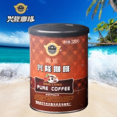 海南咖啡 太阳河兴隆罐装纯品咖啡 320克咖啡厅适用无糖咖啡...
