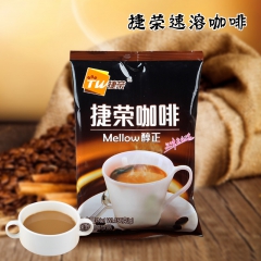 捷荣咖啡 Mellow醇正咖啡 香醇特浓速溶咖啡纯咖啡粉 1...