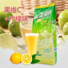 雀巢 果维C+酸爽柠檬味果珍粉1000g餐饮装 饮料机冲饮速...