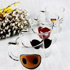 透明玻璃杯定制 供应欧式玻璃杯 单层花茶 小咖啡杯玻璃水杯批...