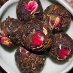 批发 云南普洱茶 玫瑰龙珠 花茶 沱茶 生茶 普洱 春茶 散...