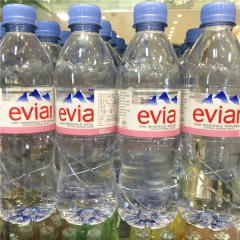 法国进口依云evian天然矿泉水 一箱24瓶*500ML