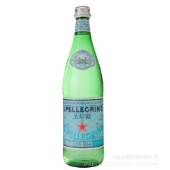 批发进口饮料 意大利圣培露天然有气矿泉水 750ml*12瓶