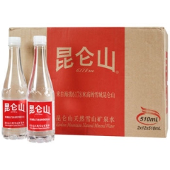 昆仑山 天然雪山矿泉水 510ML 整箱24瓶