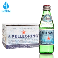进口 意大利圣培露矿泉水 天然有气矿泉水250ml*24瓶p...