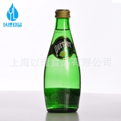 Perrier 巴黎水天然含气矿泉水 青柠 330mlx24...
