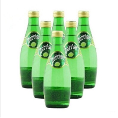 法国巴黎水青柠味330ml 整箱24瓶 原装进口含气天然矿泉...