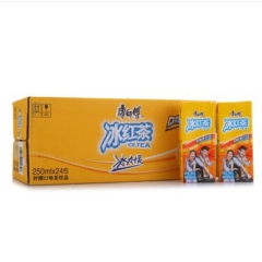 全国包邮 康师傅 冰红茶250ml *24盒箱装柠檬味茶饮料...
