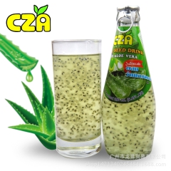 CZA进口果味柠檬绿茶饮料 泰国进口罗勒籽休闲饮料 时尚健康...