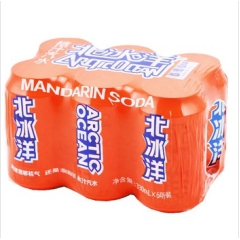 北冰洋 桔汁味 碳酸饮料 330ml*6听 箱装