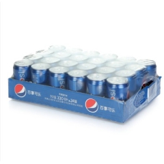 百事可乐330ml ×24瓶听装 可乐汽水碳酸饮料