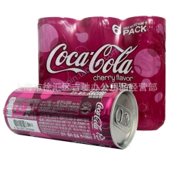 韩国进口碳酸饮料 可口可乐樱桃口味 250ml CocaCo...