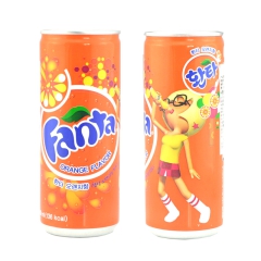 韩国原装进口饮料果汁 fata芬达橙味汽水碳酸饮料 新品上市