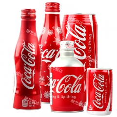 日本进口可口可乐汽水 子弹头迷你珍藏版雪花铝罐装夏日碳酸饮料