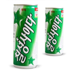 韩国进口饮料 乐天Lotte七星冰柠碳酸饮料 七星雪碧 25...