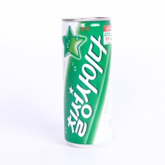 l韩国原装进口食品饮料批发 250ml乐天七星冰柠檬味汽水碳...